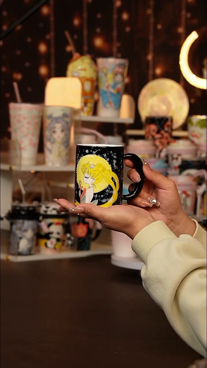 (玉泥）景德镇手工手绘文创陶瓷杯