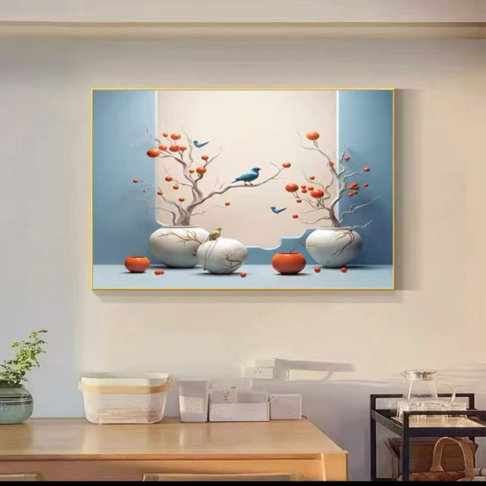 晶瓷平面【枝头春意】】822装饰画餐厅装饰画卧室装饰画40*60