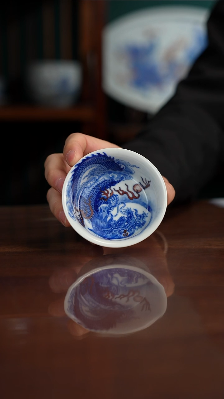 自成堂柴窑 龙杯