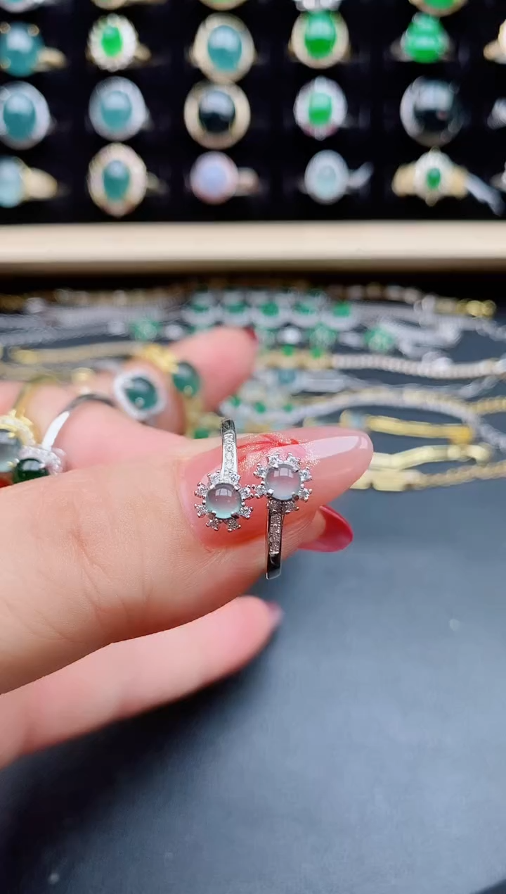 【闪购商品】翡翠戒指银S925镶嵌508550