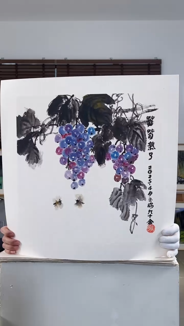 版画耿玉琨限量作品亲签盖章版画S