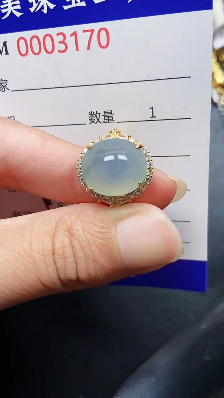颈饰银S925镶嵌翡翠3170