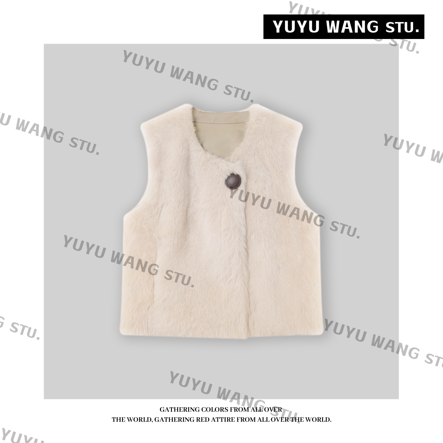 人造皮草 YUYU WANG【淮序】皮草马甲RB2SDRZ3203