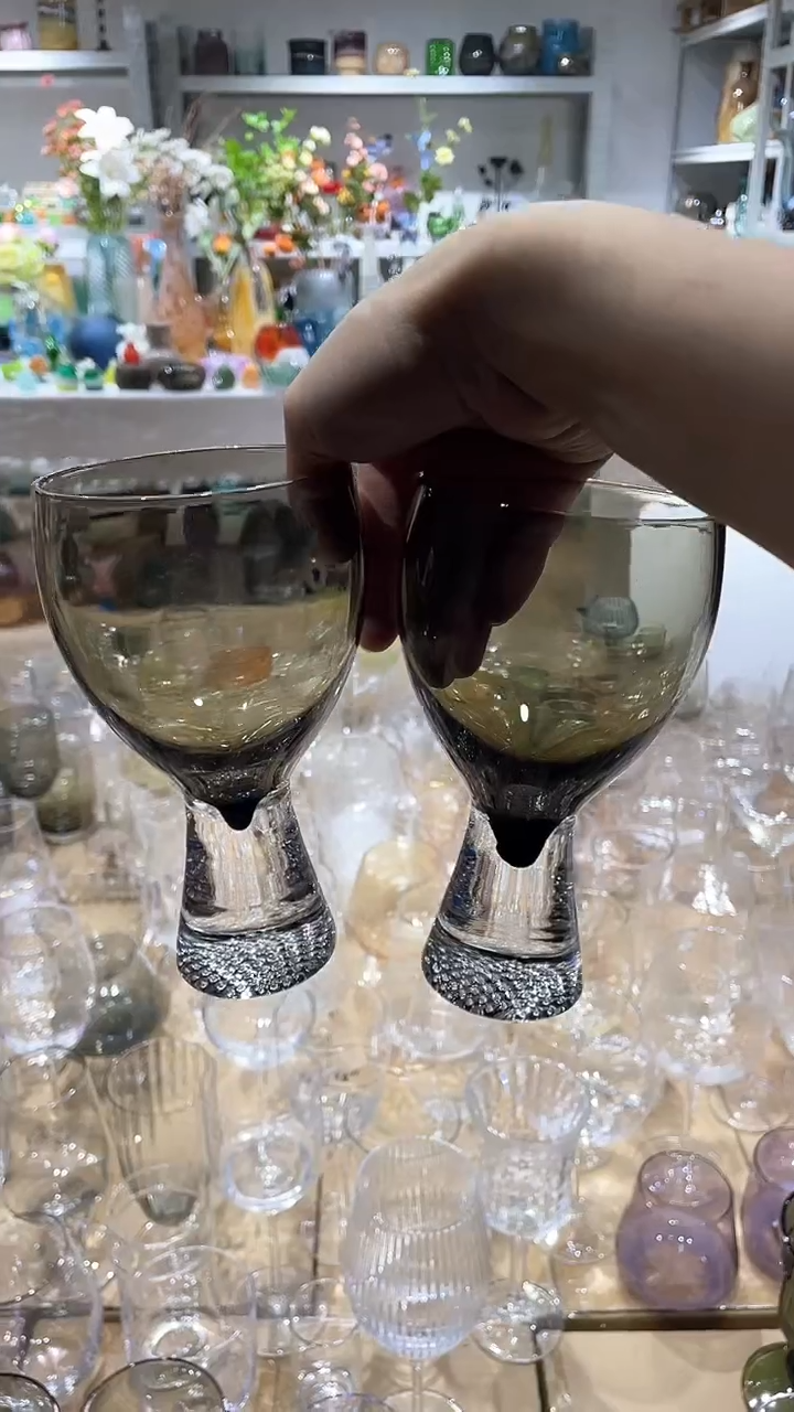 【闪购商品】水晶玻璃2只微瑕实心底杯