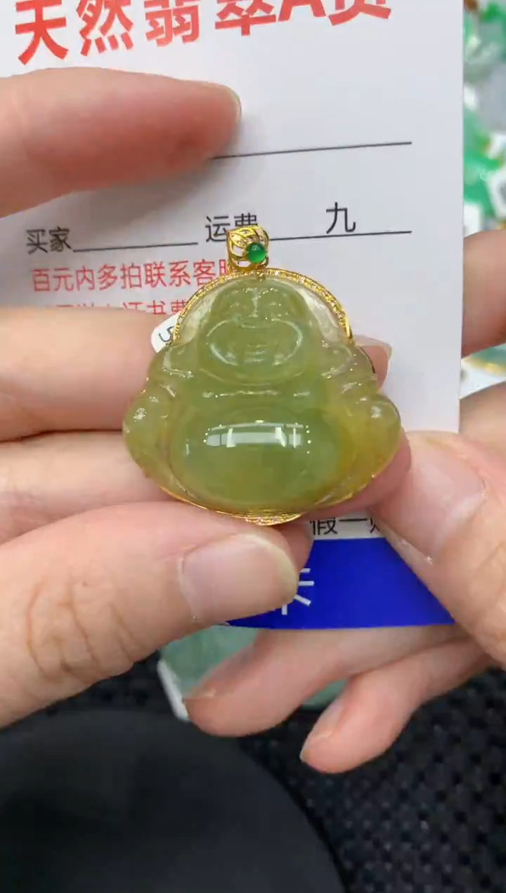 【闪购商品】翡翠颈饰18K金镶嵌11111111111