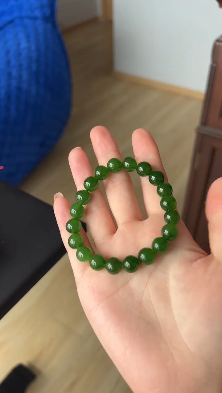 【闪购商品】和田玉（碧玉）手串未镶嵌和田玉9.5mm单圈