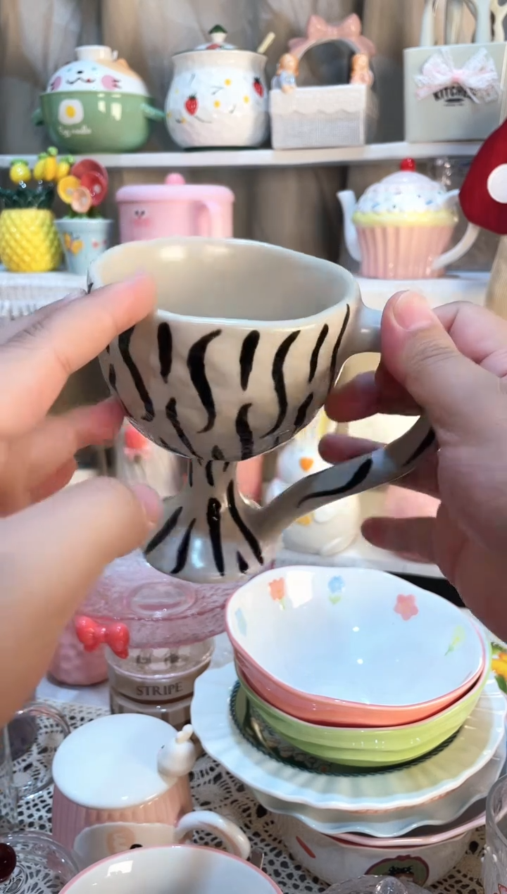 【闪购商品】瓷片斑马杯 质量好发货快放心拍