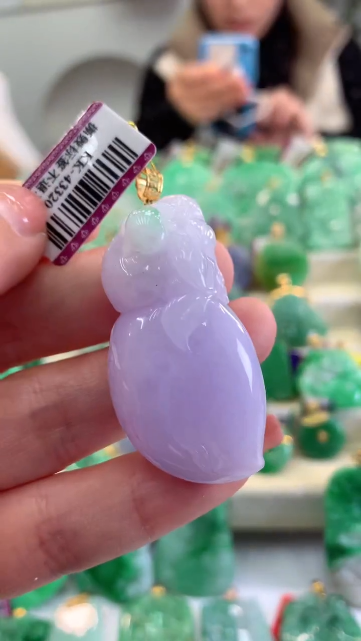 【闪购商品】翡翠吊坠(不含链)18K金镶嵌挂件