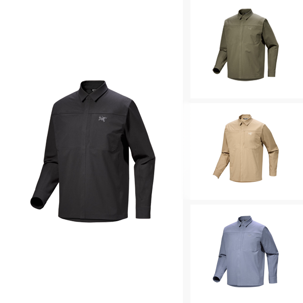 【Arcteryx|始祖鸟】Cronin Cotton 弹力防风防雨翻领衬衫夹克外套