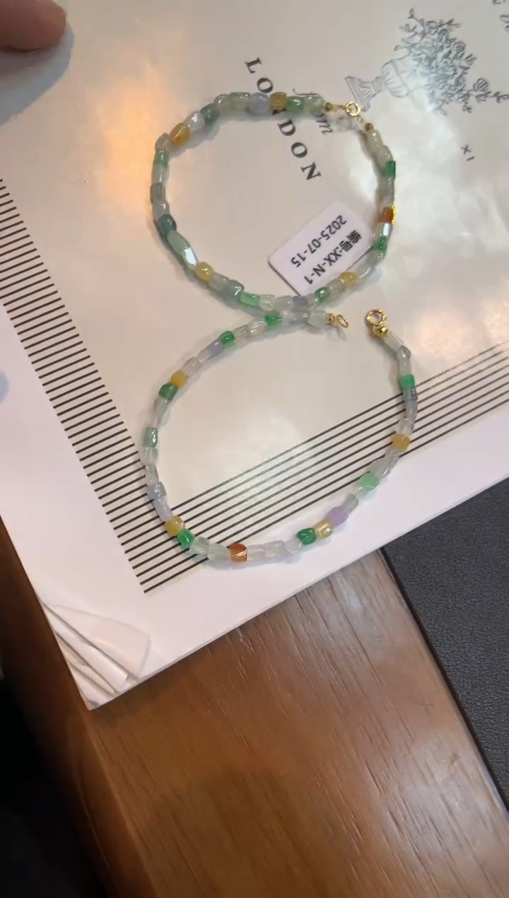 18K金镶嵌手串翡翠手串 多样性发一件
