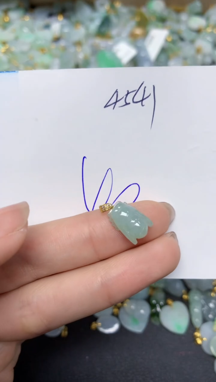 【闪购商品】翡翠颈饰18K金镶嵌 天然翡翠A货