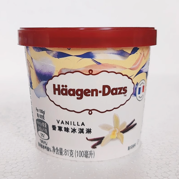 哈根达斯 香草味冰淇淋81g/杯
