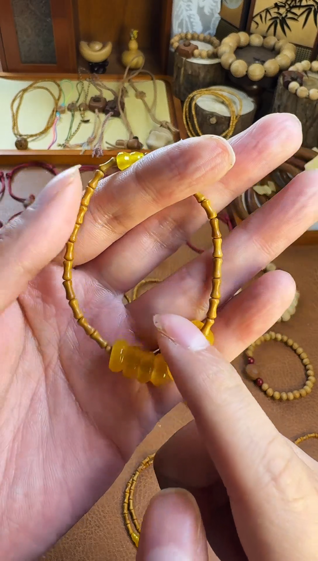 手串桃核竹节单圈七宝葫芦