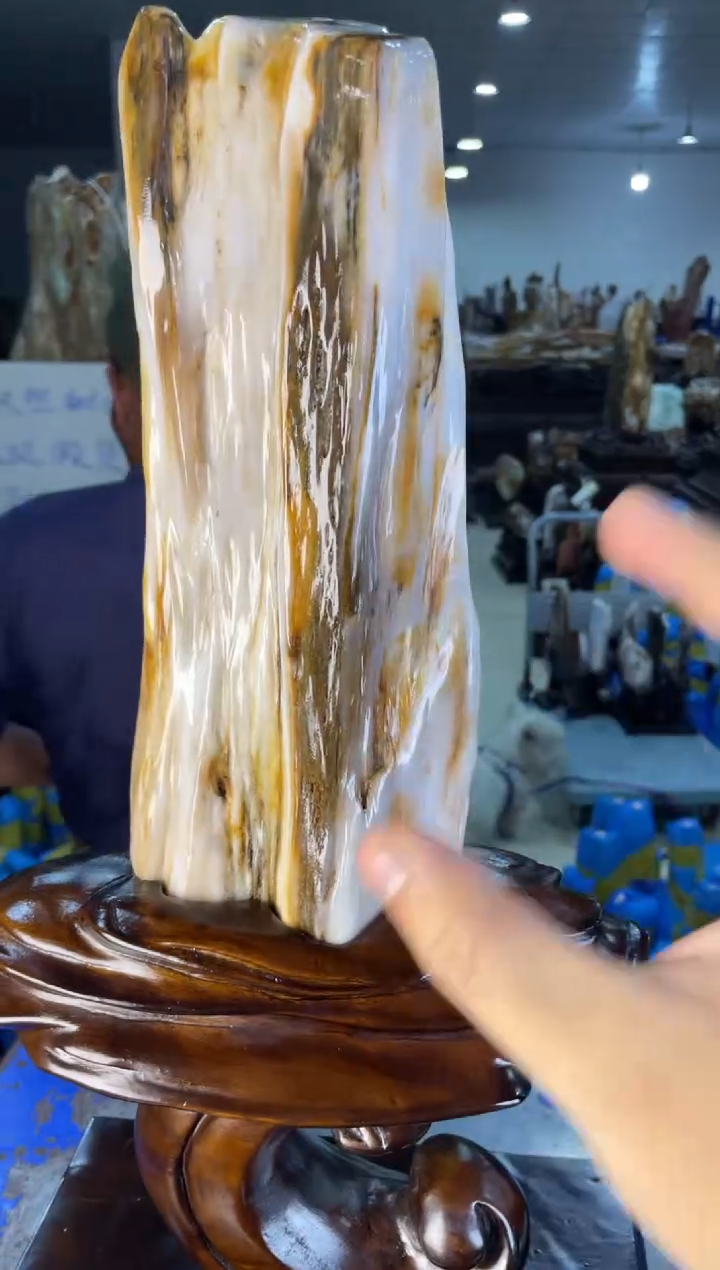 未镶嵌摆件硅化玉李*平24