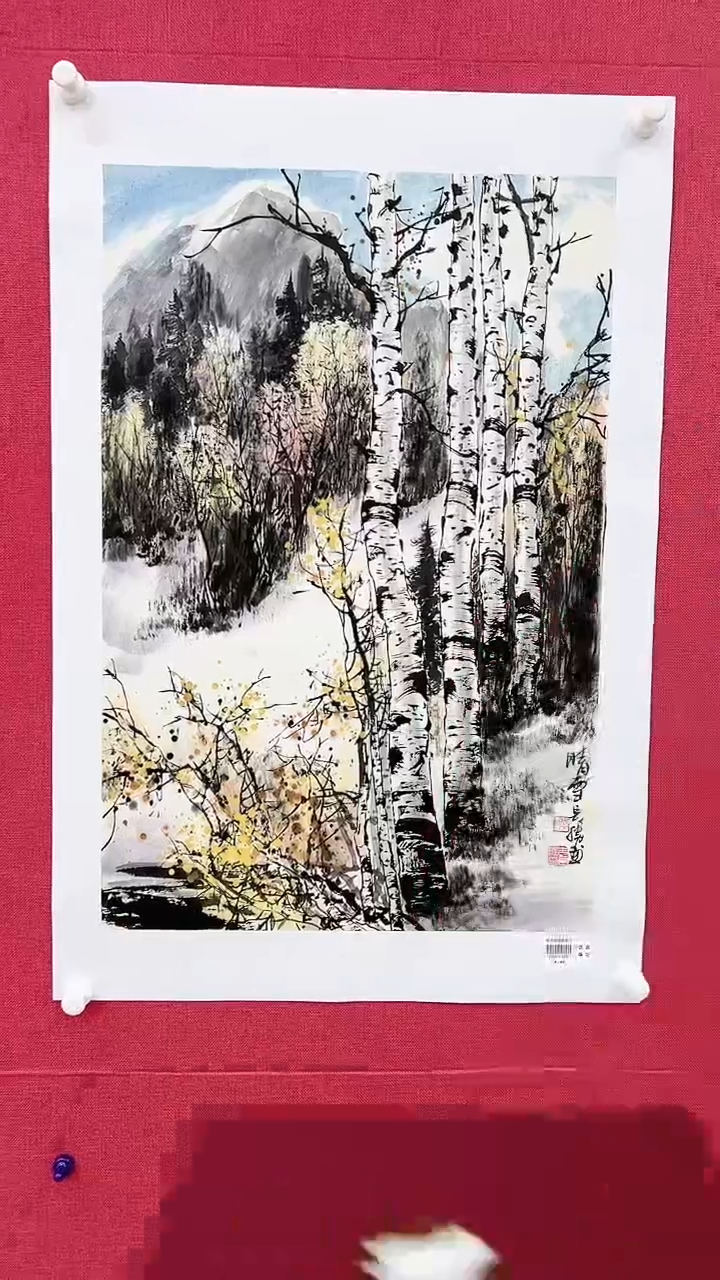 【闪购商品】绘画李长胜绘画3平尺白桦林