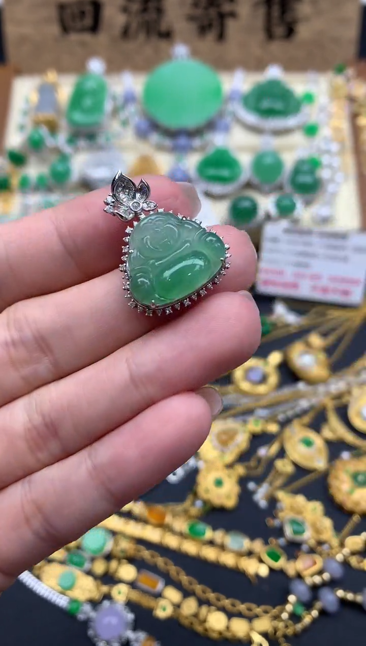 【闪购商品】翡翠颈饰18K金镶嵌331-中国好珍宝