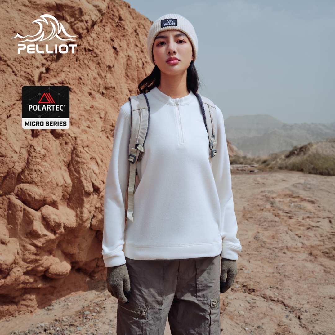 伯希和Polartec抓绒衣女25款轻量保暖透气冲锋衣内胆休闲上衣长袖