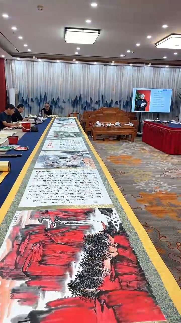 书法合作10米乘1米长卷