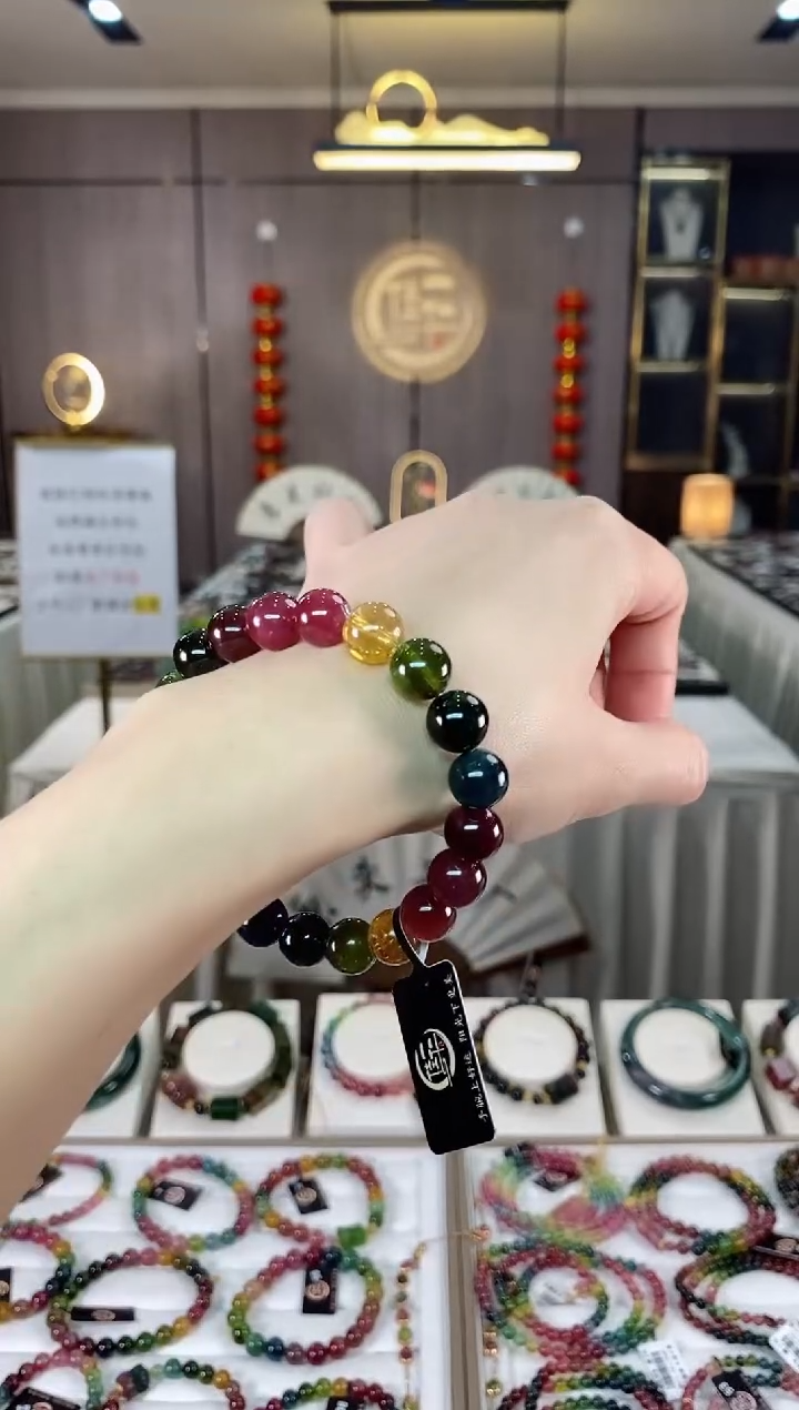 【闪购商品】碧玺单圈手串9.6mm+未镶嵌多样性发一条）hon