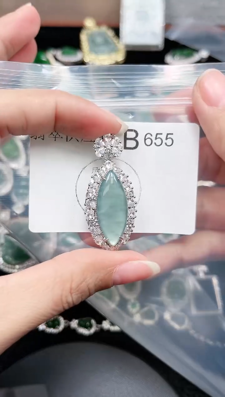 【闪购商品】翡翠颈饰未镶嵌赠皮绳655