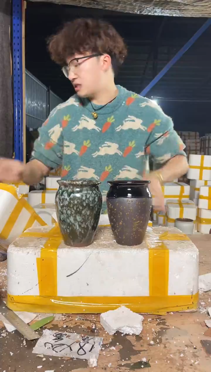 紫砂花盆宜兴紫砂粗陶花盆9.9/17