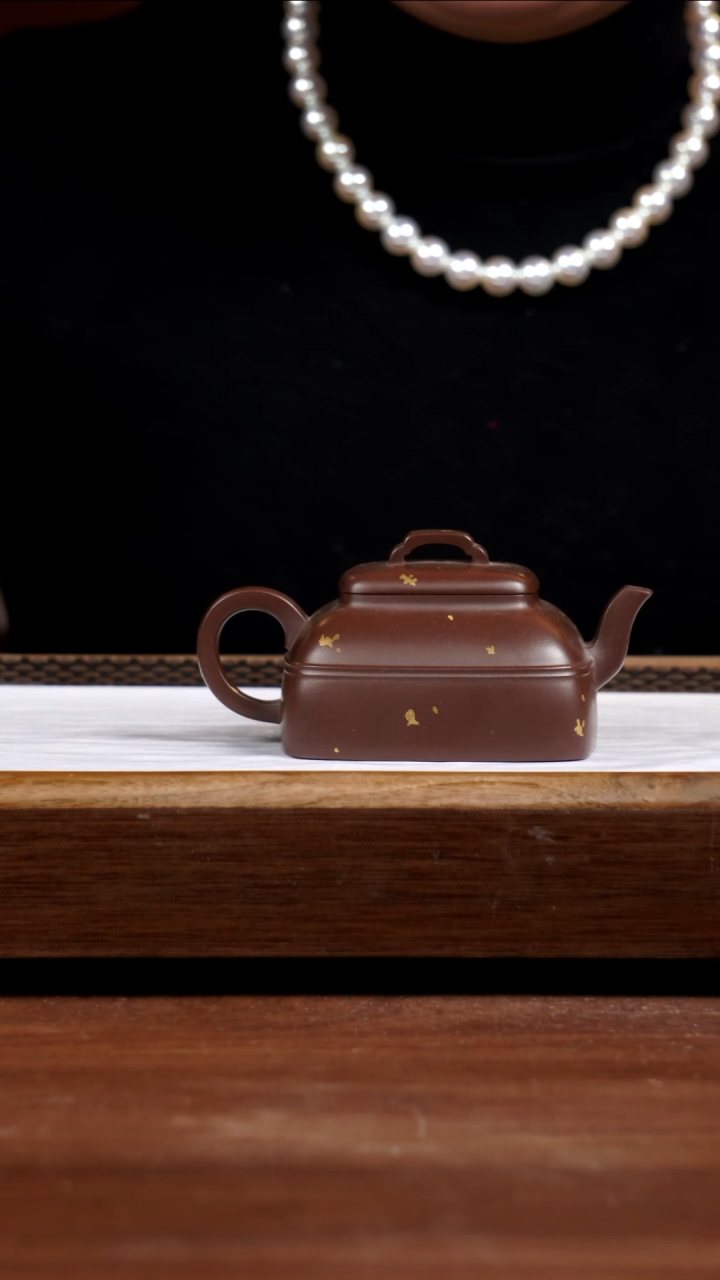 【闪购商品】紫砂茶盏80年代一厂老紫泥四方玉带170CC