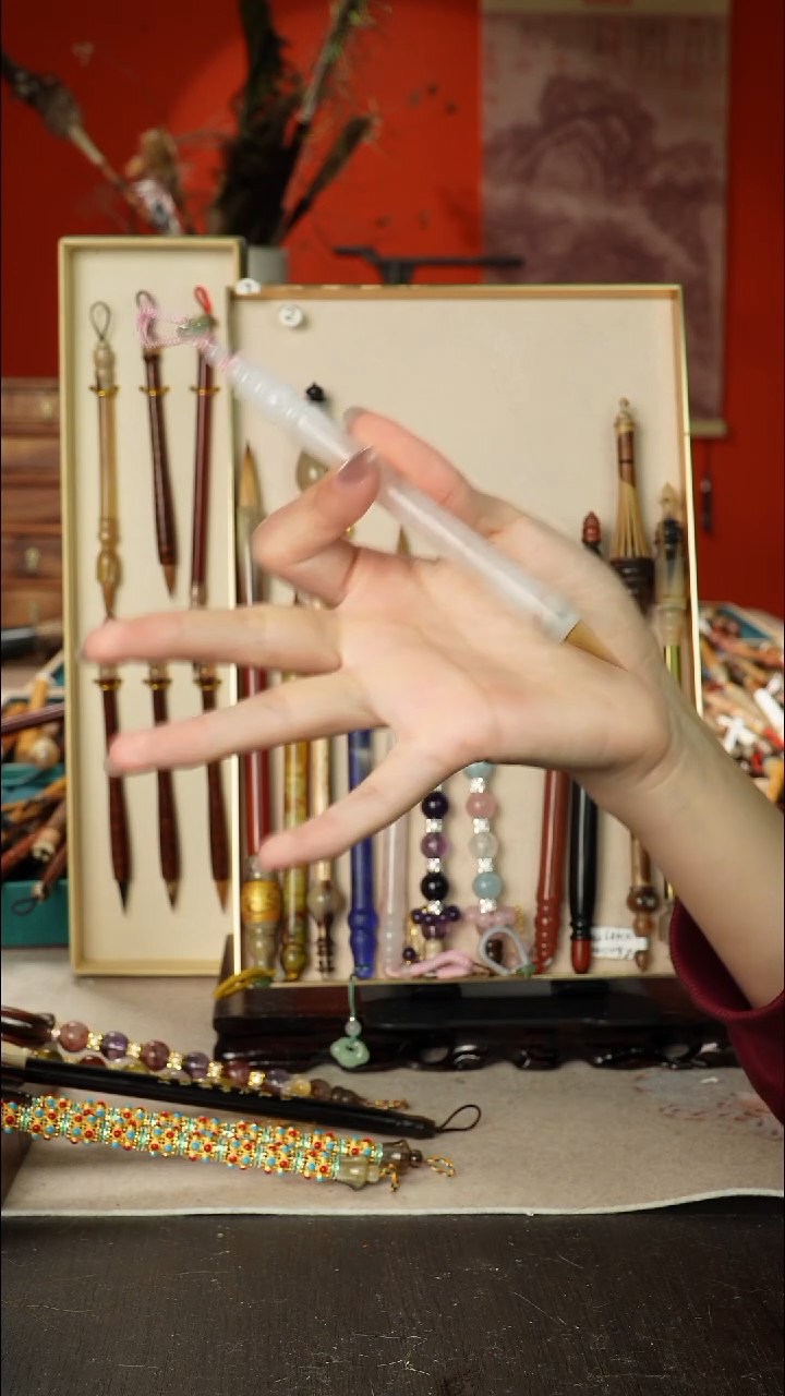 162号闪孤品高货毛笔链接 清水试笔 蘸墨不退