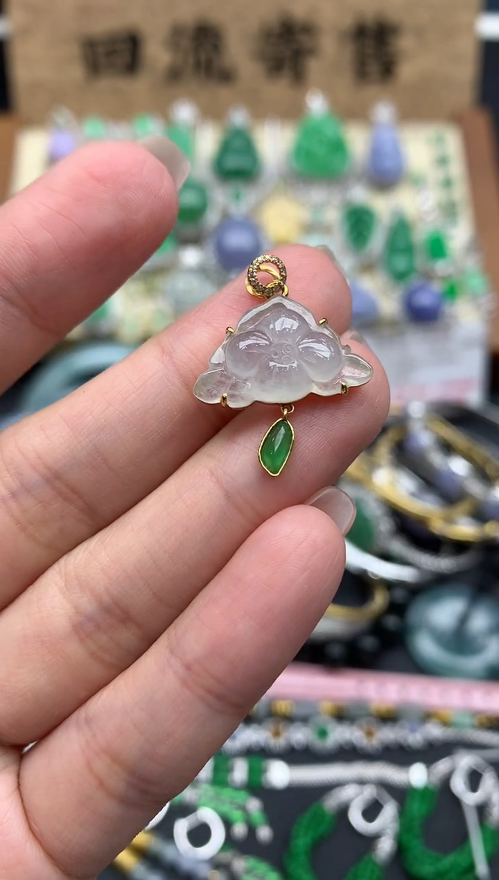 【闪购商品】翡翠颈饰18K金镶嵌51-中国好珍宝