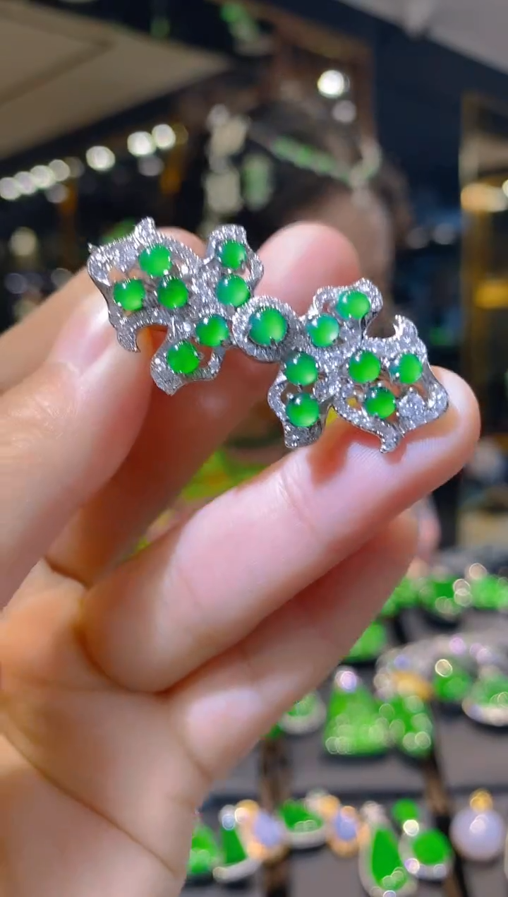 【闪购商品】翡翠吊坠(不含链)银S925镶嵌013（多样性发货）