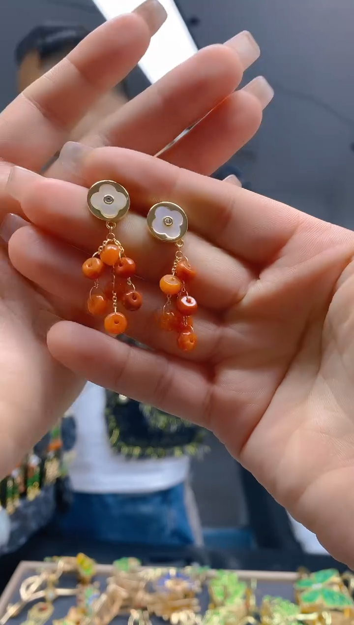 【闪购商品】翡翠耳饰合金270翡翠耳钉