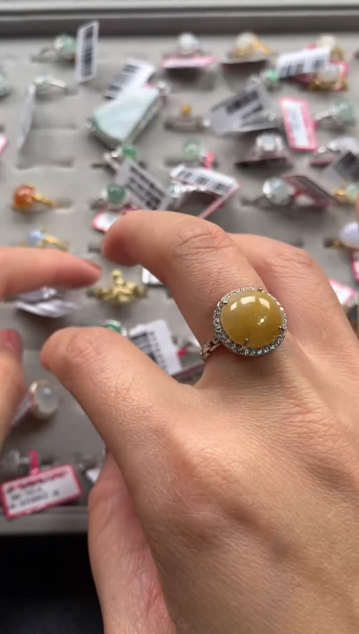 【闪购商品】翡翠戒指银S925镶嵌1111111111   0