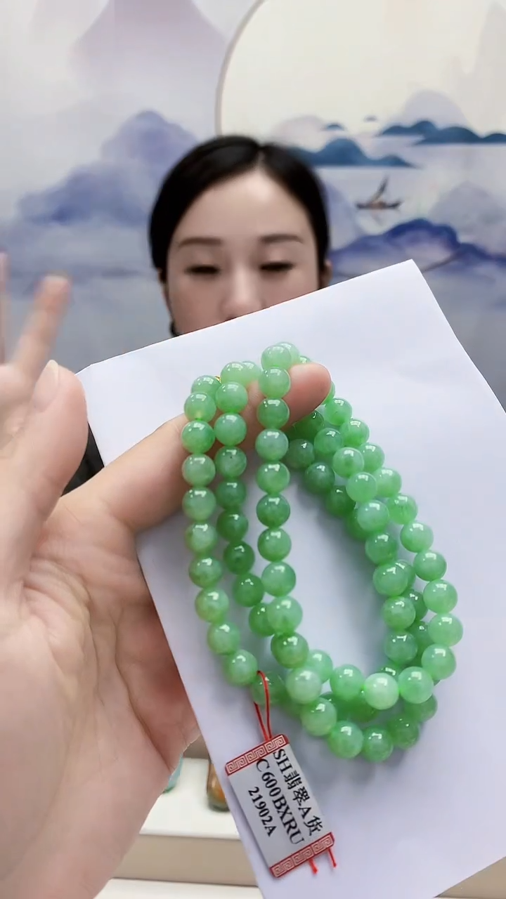 未镶嵌定制翡翠4852lr-毛货珠链8