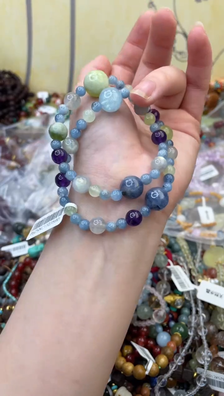 未镶嵌手链海蓝宝石164