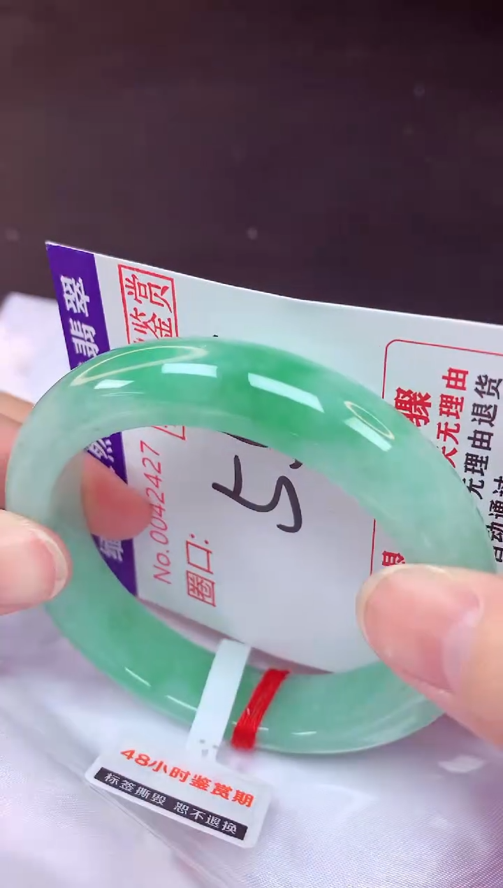 未镶嵌手镯翡翠55（48小时鉴赏期 ）