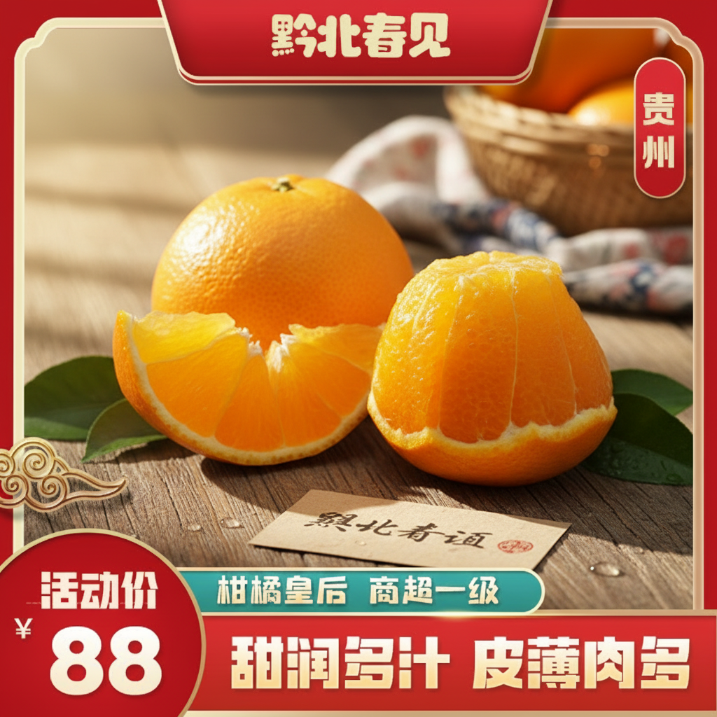 【顺丰直发】黔北春见正宗贵州高山红美人柑橘爱媛38号果冻橙桔子