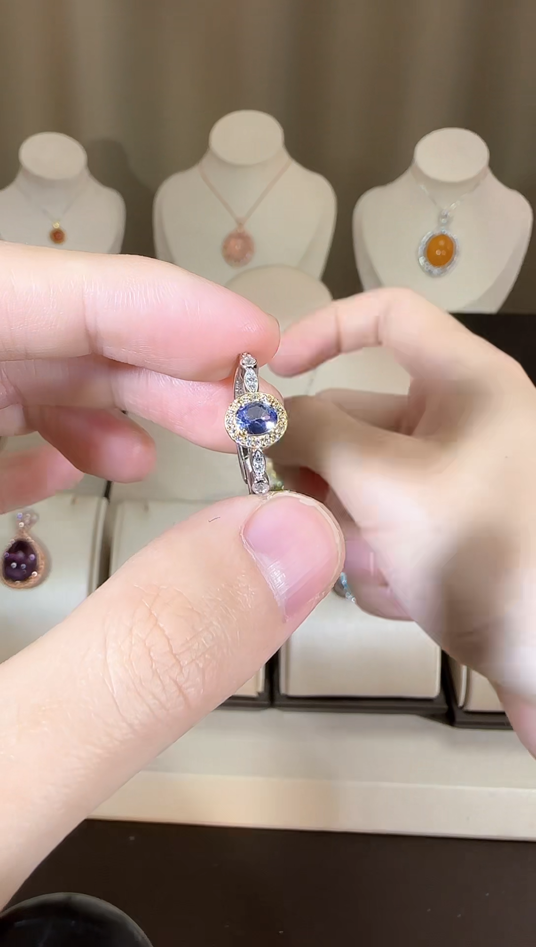 【闪购商品】坦桑石戒指银S925镶嵌5*7mm