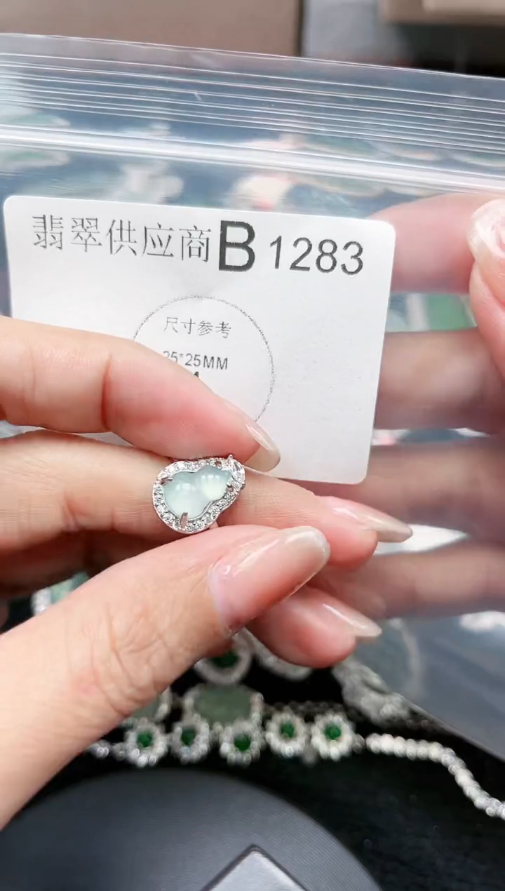 【闪购商品】翡翠颈饰未镶嵌1283赠皮绳