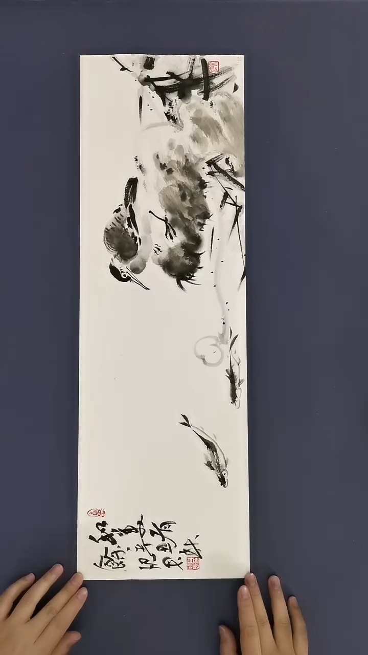 国画纯手绘真人书画作品