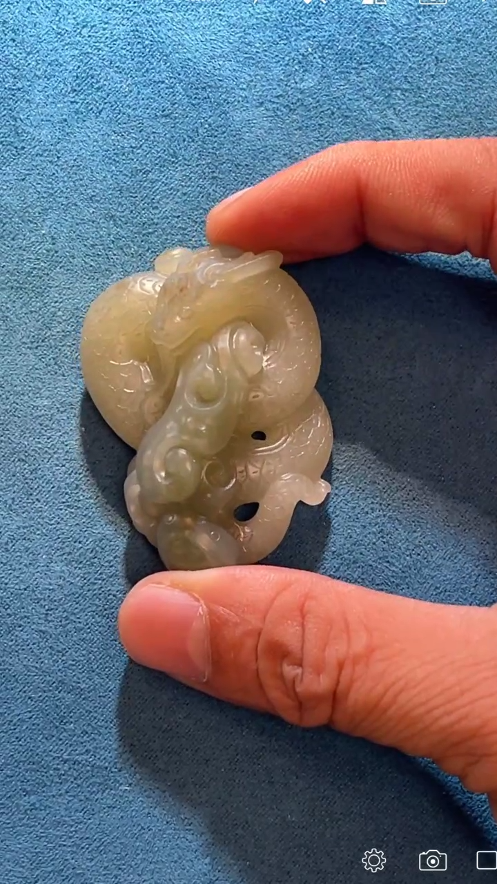 【闪购商品】和田玉Y未镶嵌蛟龙如意吊坠