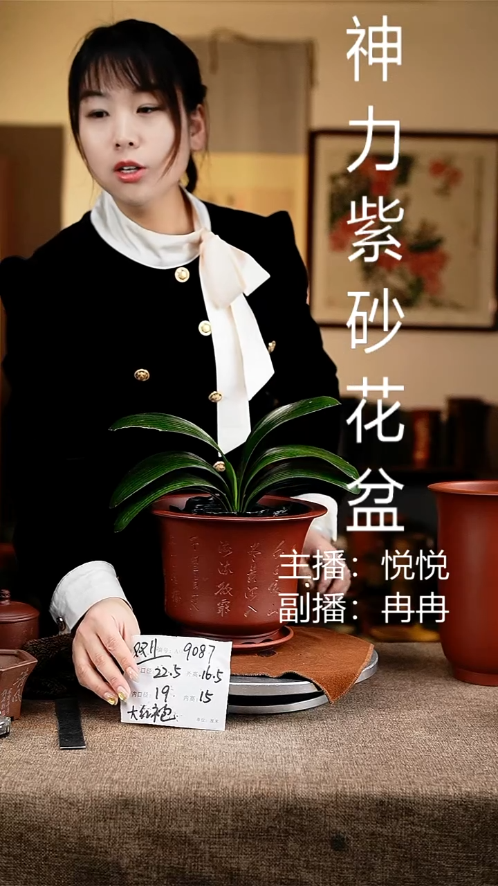 紫砂花盆花卉工艺9087+z