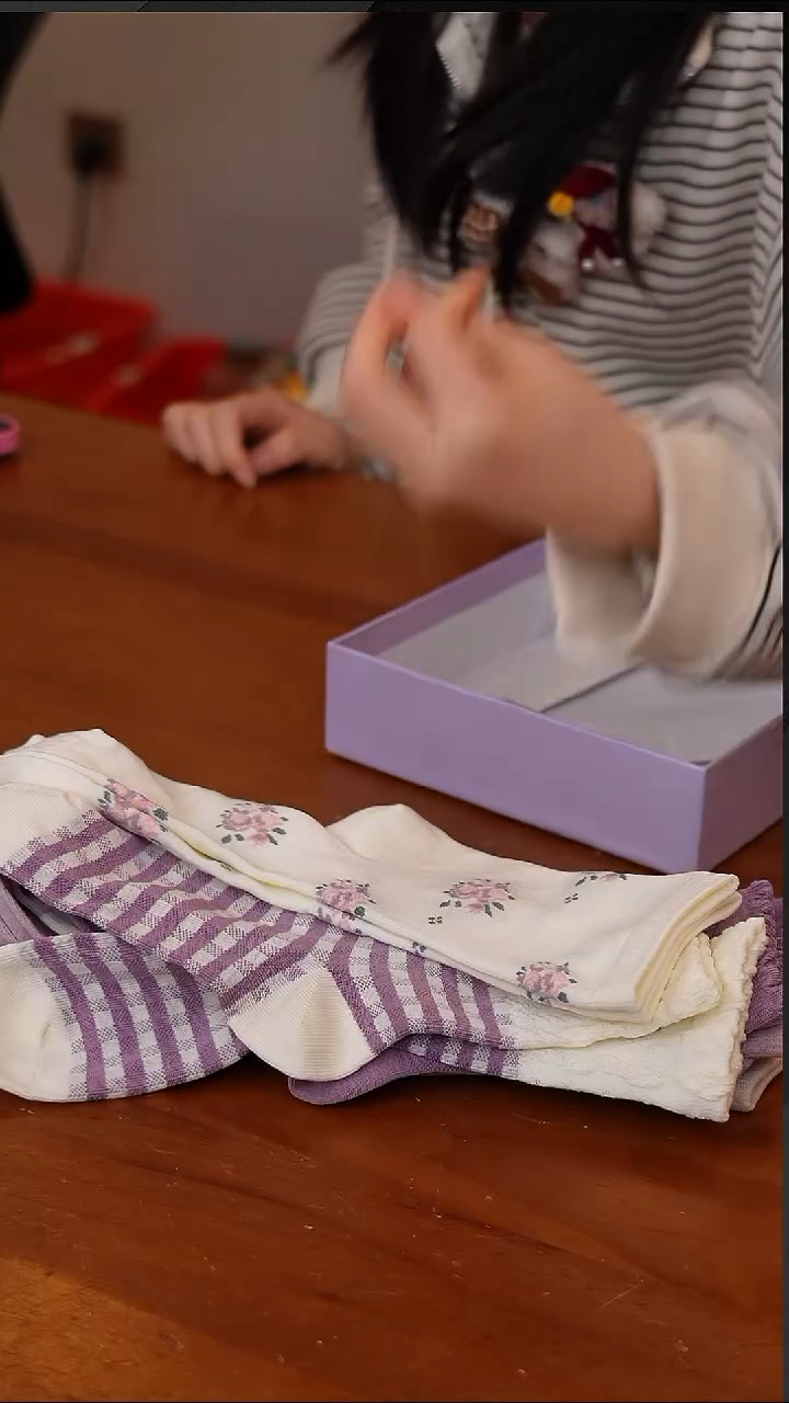 陶70-小萌兔6双装中筒女袜礼盒【CF6084】