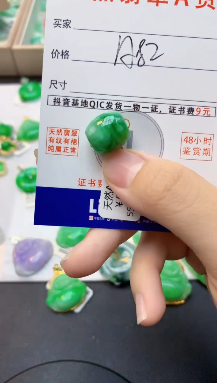颈饰未镶嵌翡翠天然缅甸A货翡翠百元以上9元证书费自理