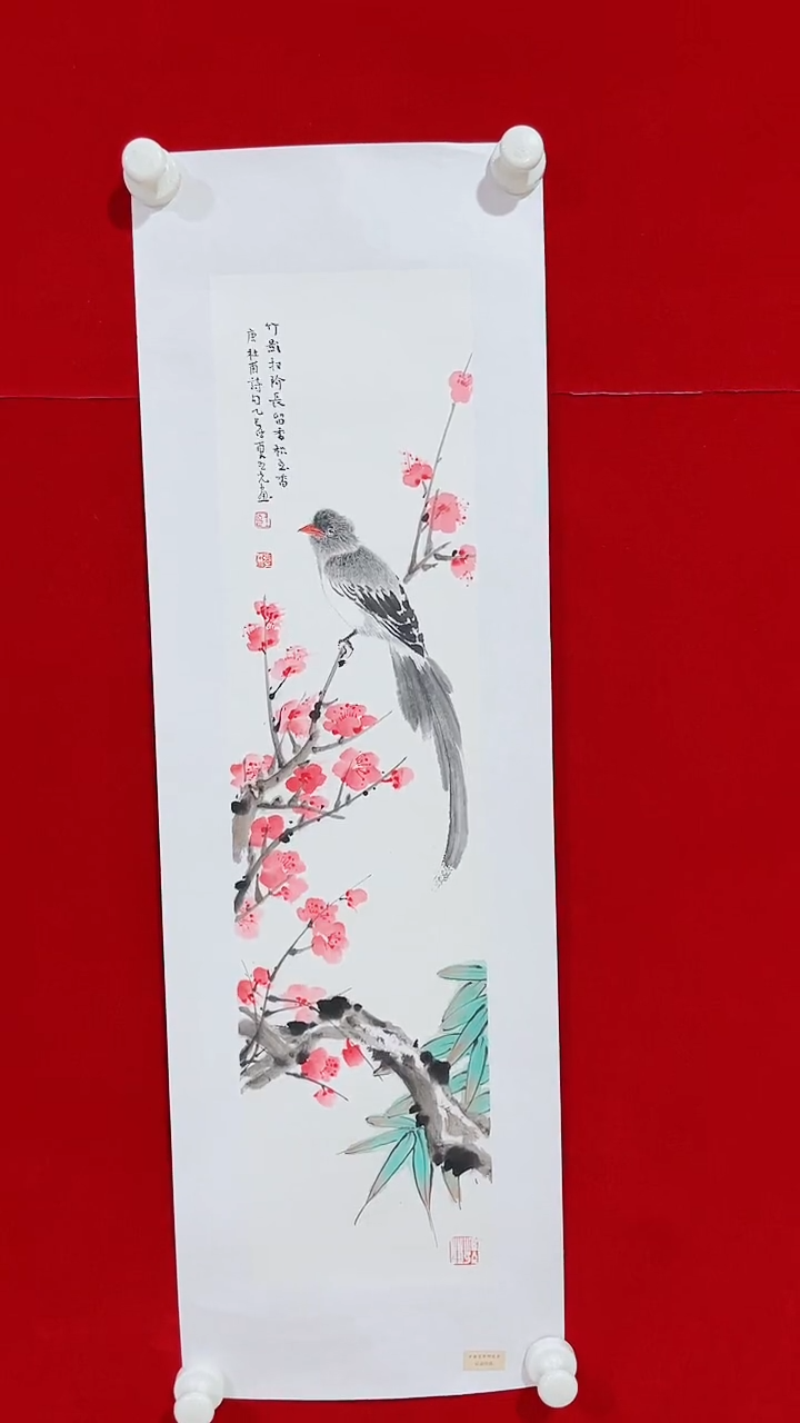 国画国画Y-王克老师绘画作品-1平尺花鸟（带中国画学会证书）
