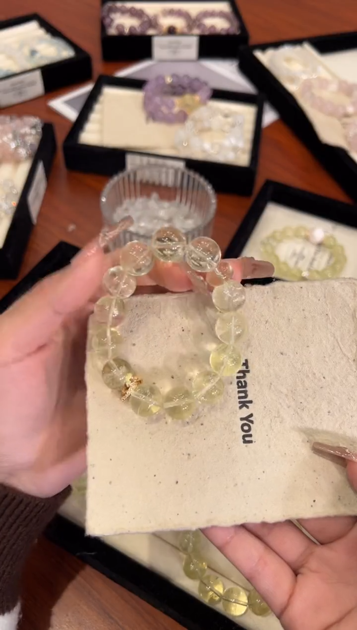 【闪购商品】水晶手链合金柠檬阿赛手链x1494