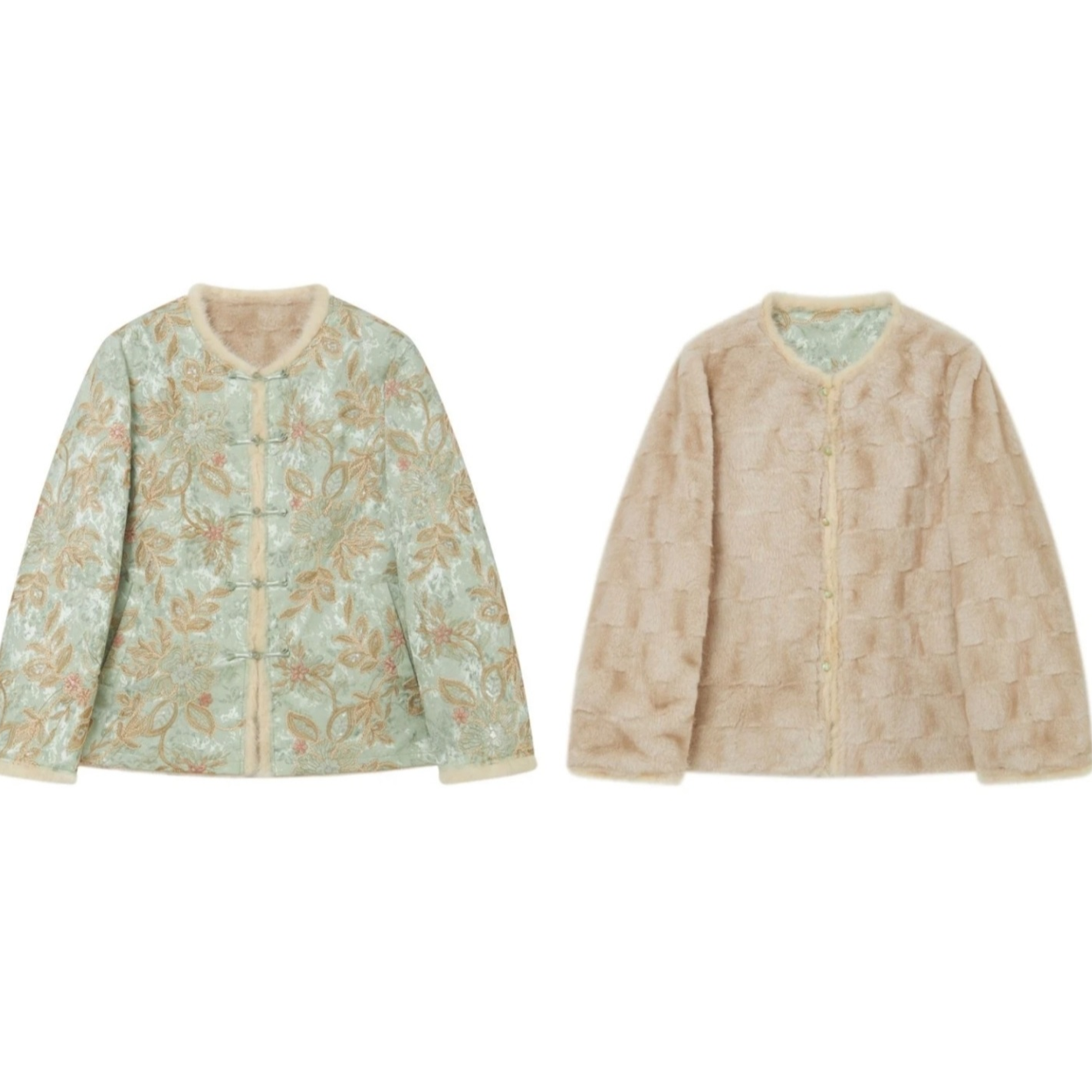 【兰景】中国风开襟绣花新中式刺绣拼接外套