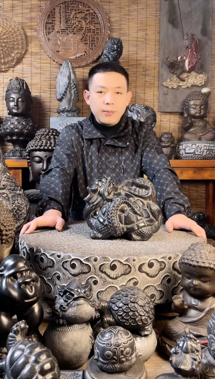 【闪购商品】25玄武天然青石雕刻