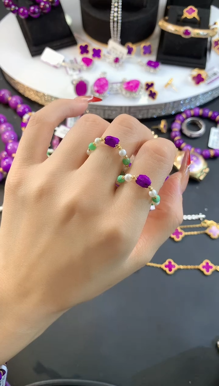 【闪购商品】苏纪石（舒俱来）.18K金镶嵌舒俱来戒圈多样性发一