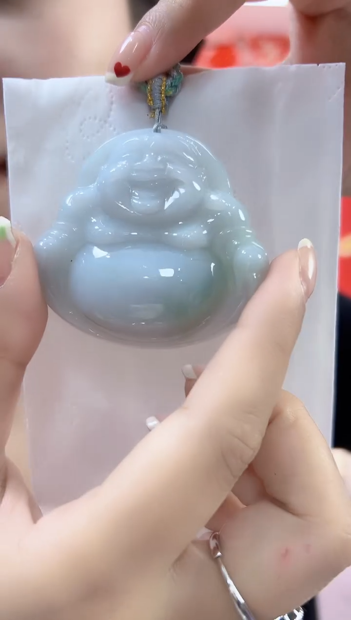 【闪购商品】翡翠颈饰未镶嵌孤品佛公高52宽56厚12