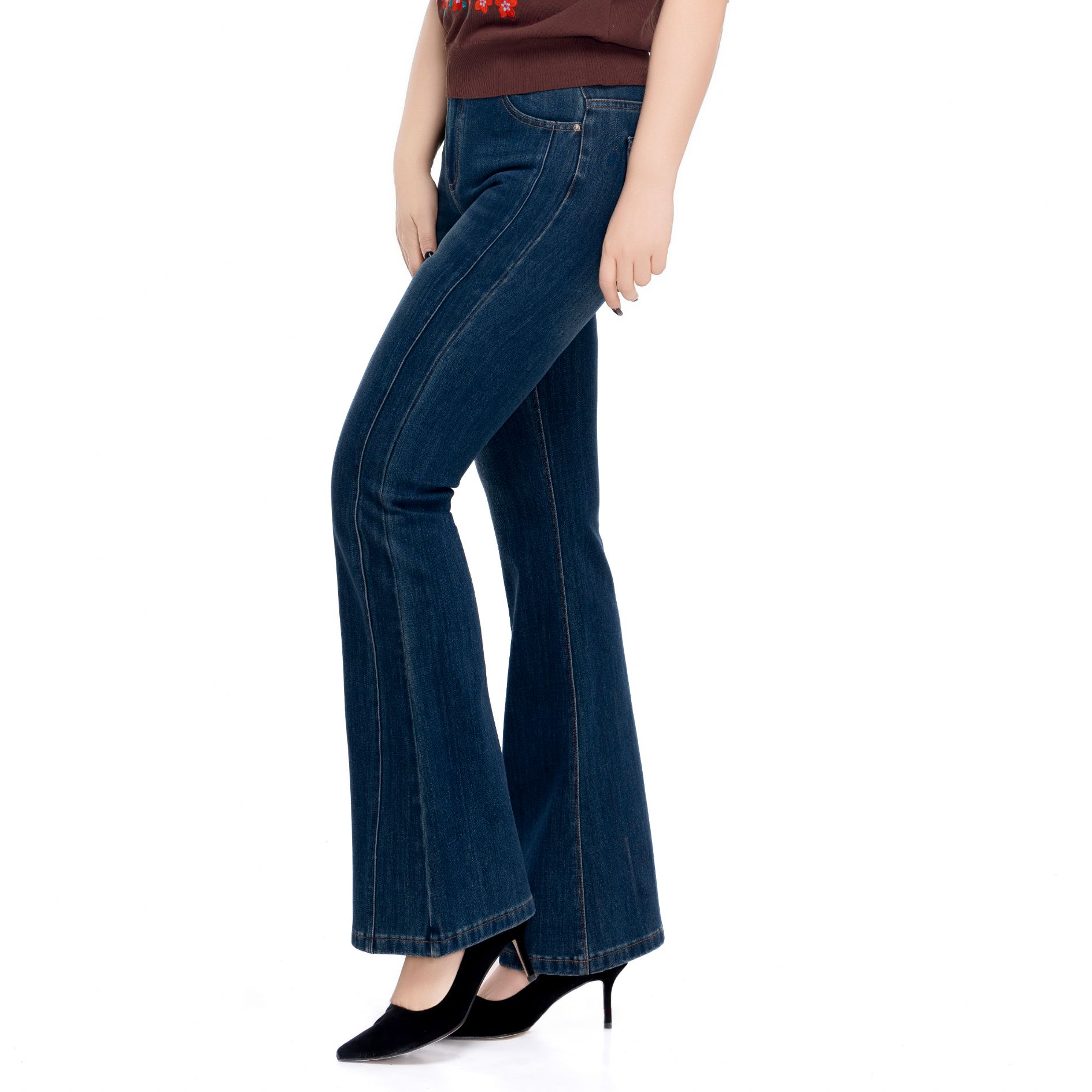 【UMIDA】2025新款复古百搭喇叭牛仔裤