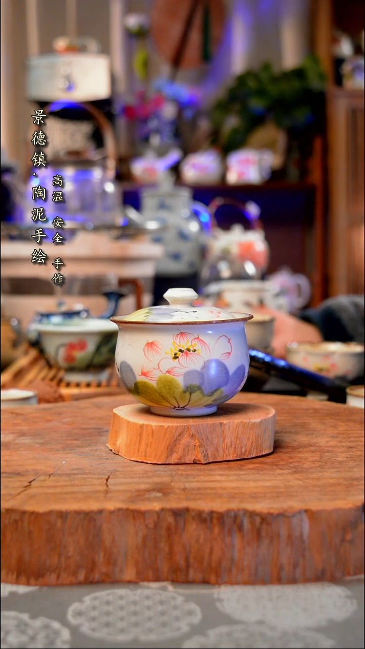 【闪购商品】杯子荷花手工手绘手工手绘